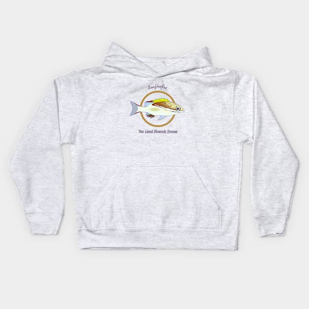 Two Lined Monocle Bream Kids Hoodie by Reefhorse